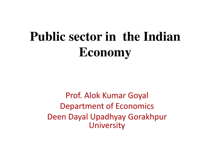 public sector in the indian economy