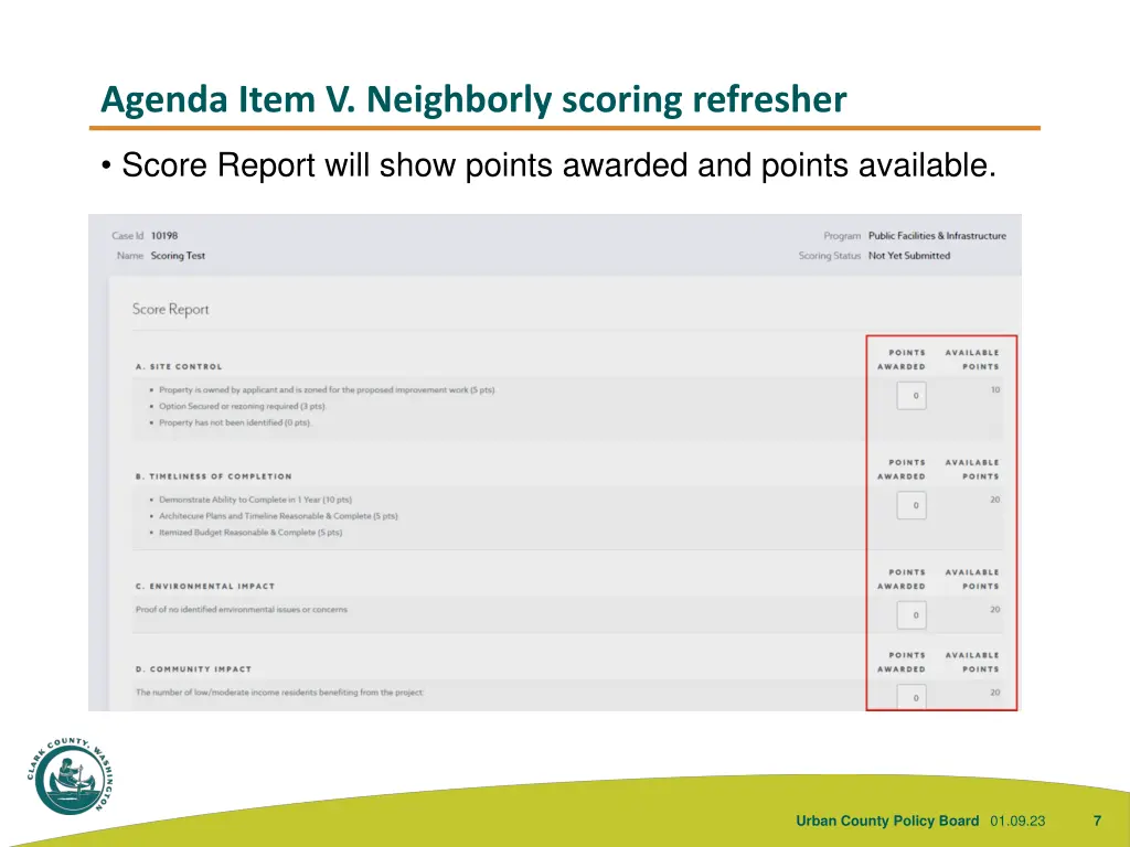 agenda item v neighborly scoring refresher 2