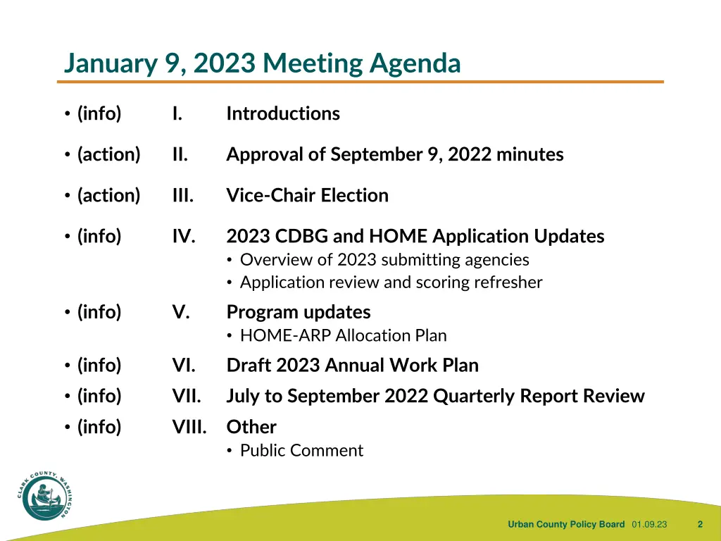 january 9 2023 meeting agenda