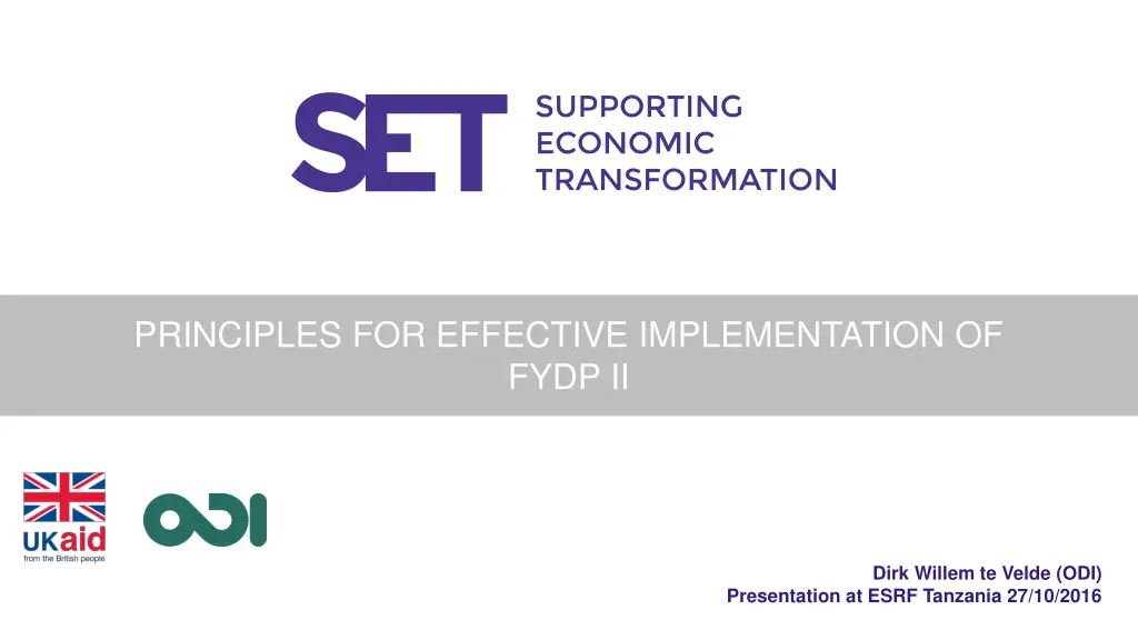 principles for effective implementation of fydp ii