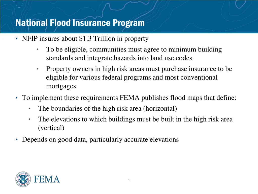 national flood insurance program