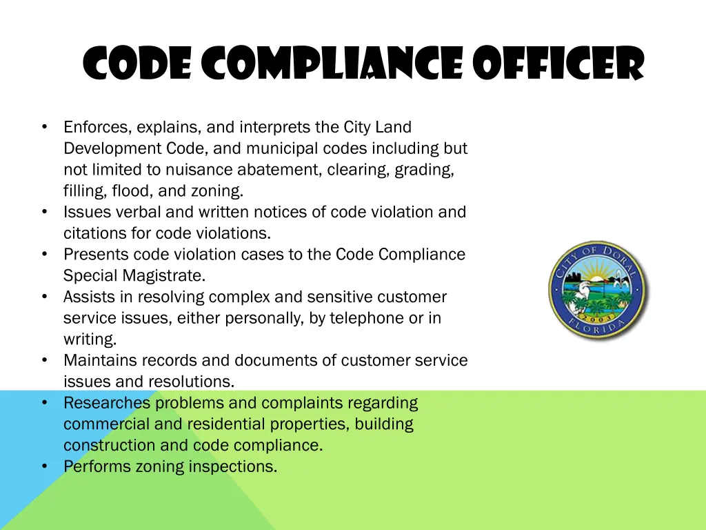 code compliance officer 2