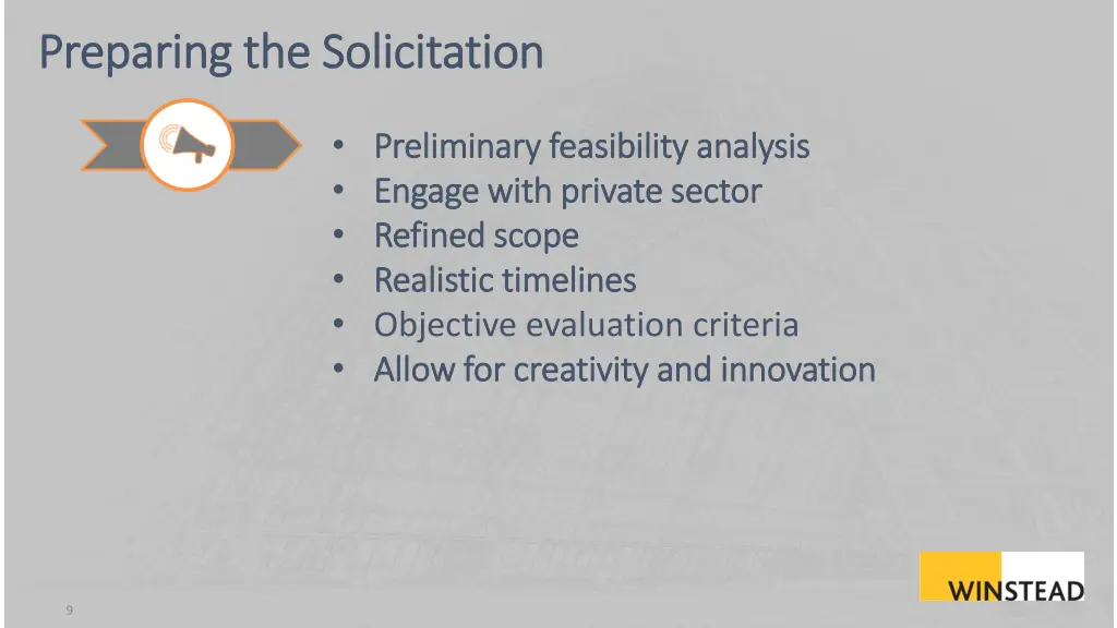 preparing the solicitation preparing