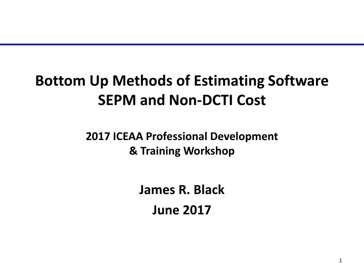 bottom up methods of estimating software sepm