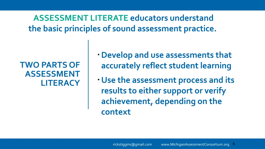 assessment literate educators understand