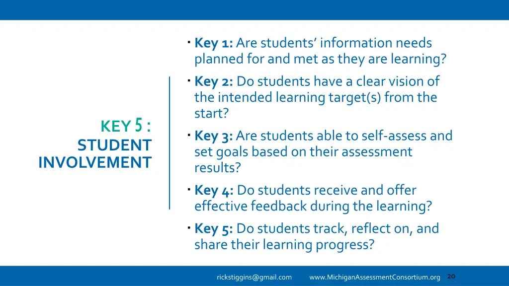 key 1 are students information needs planned