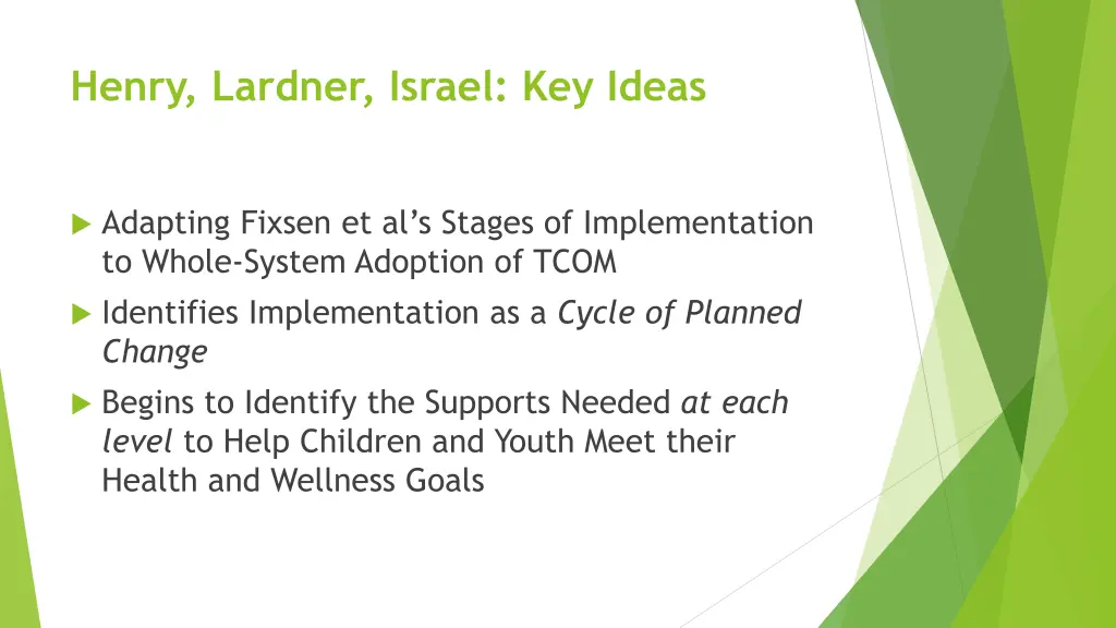 henry lardner israel key ideas