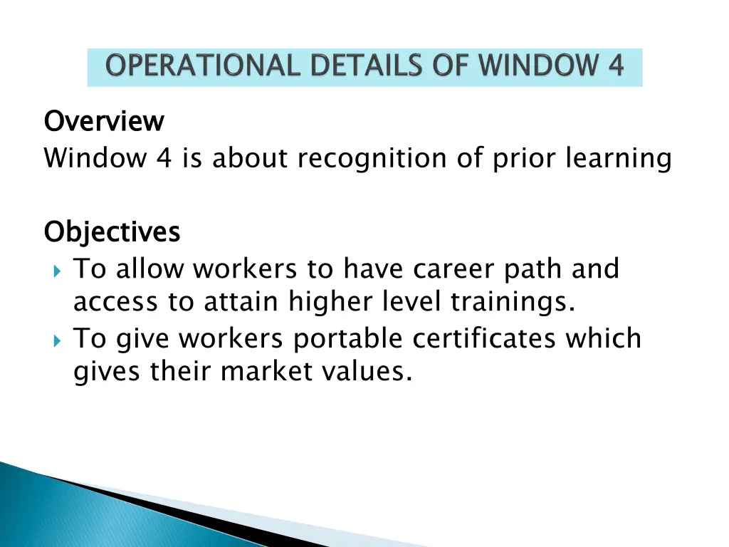 overview window 4 is about recognition of prior