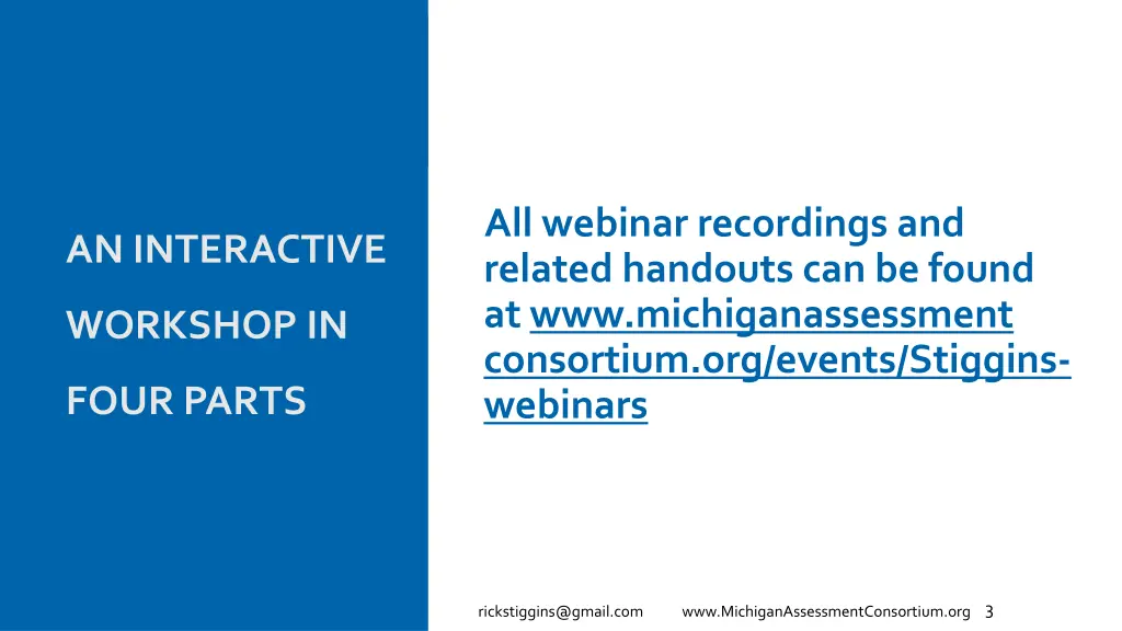 all webinar recordings and related handouts