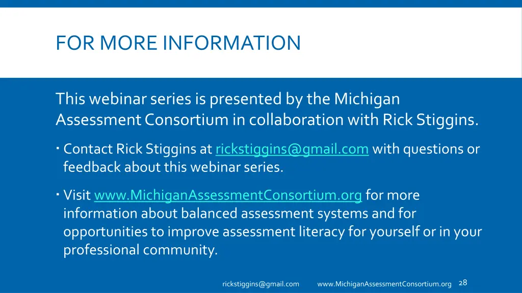 for more information