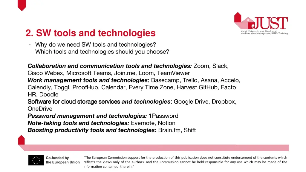 2 sw tools and technologies why do we need