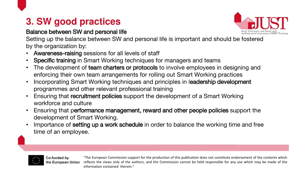 3 sw good practices balance between