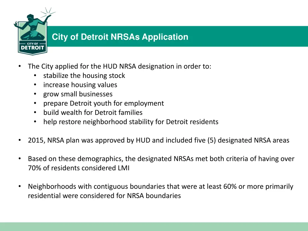 city of detroit nrsas application