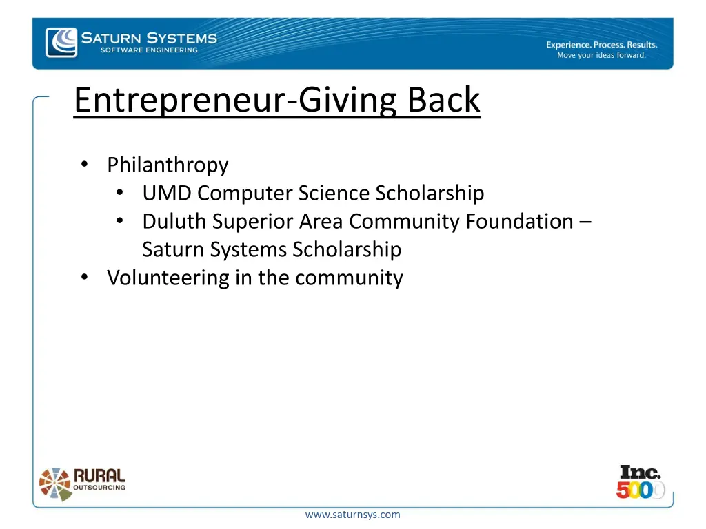 entrepreneur giving back
