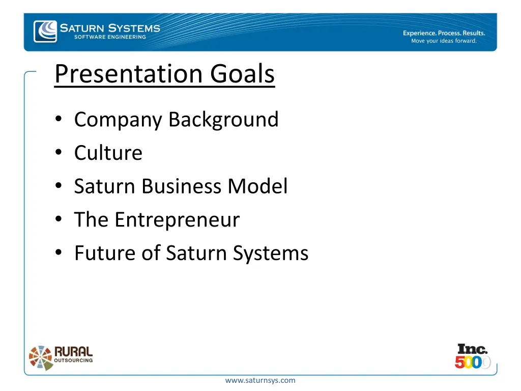 presentation goals