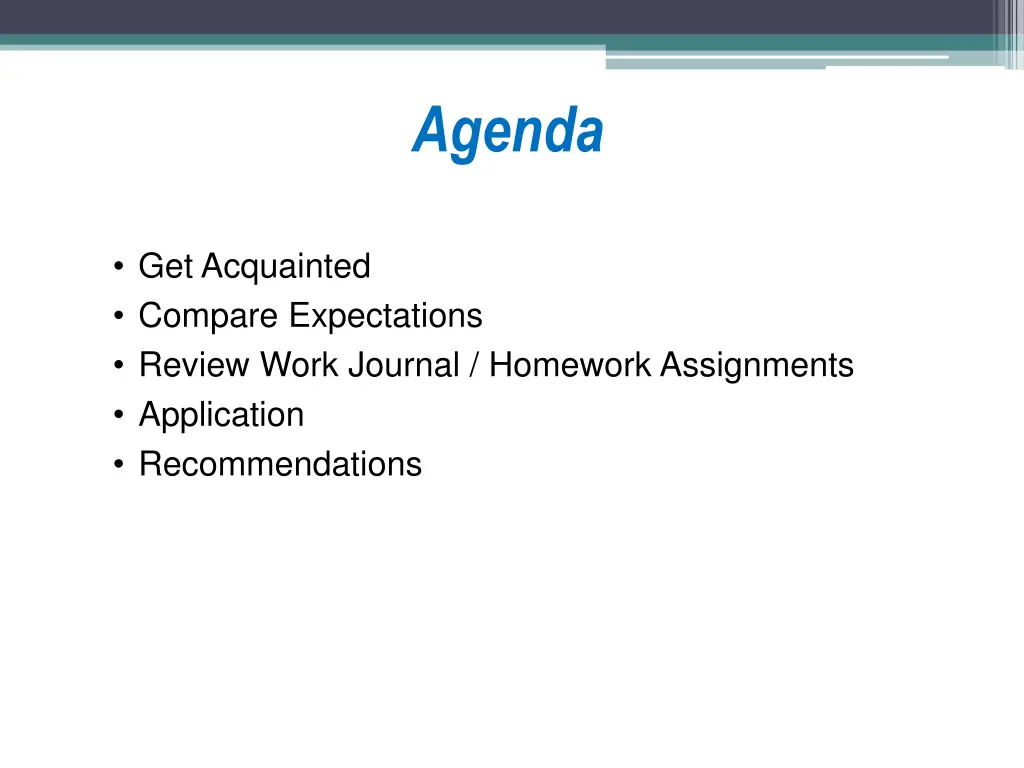 agenda 1