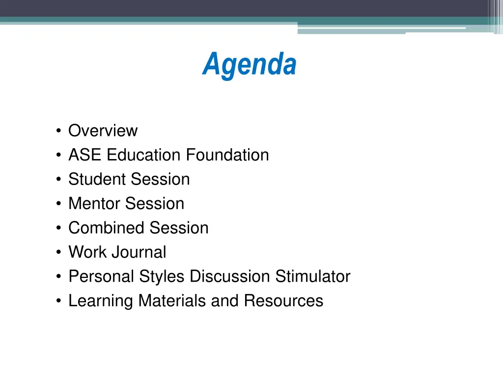 agenda