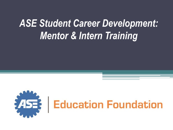 ase student career development mentor intern