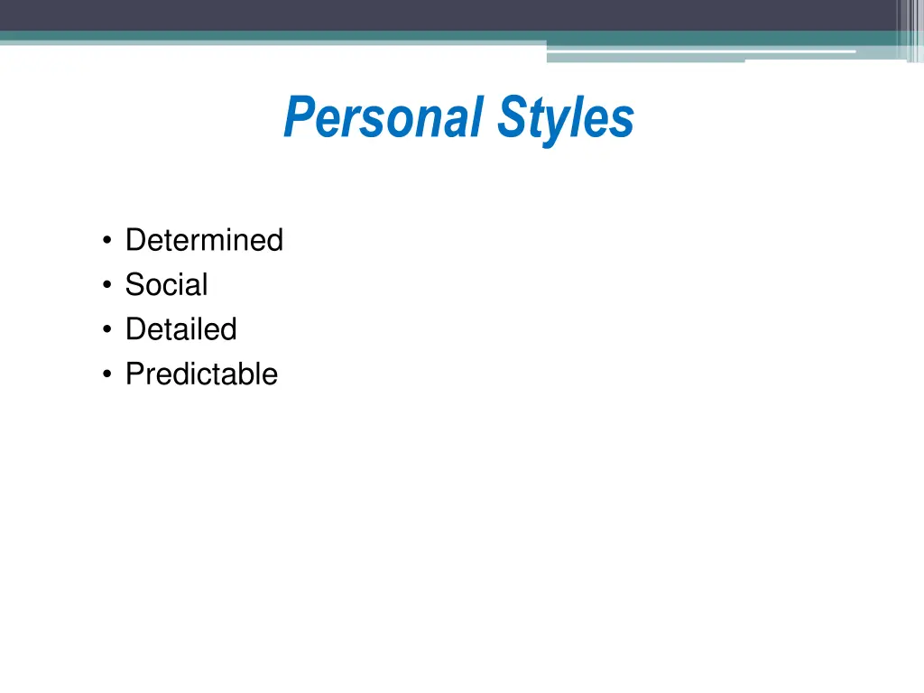 personal styles 1