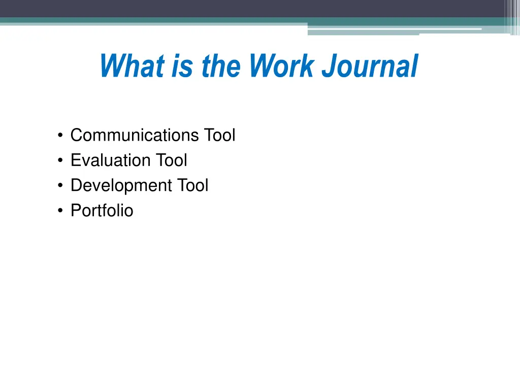 what is the work journal