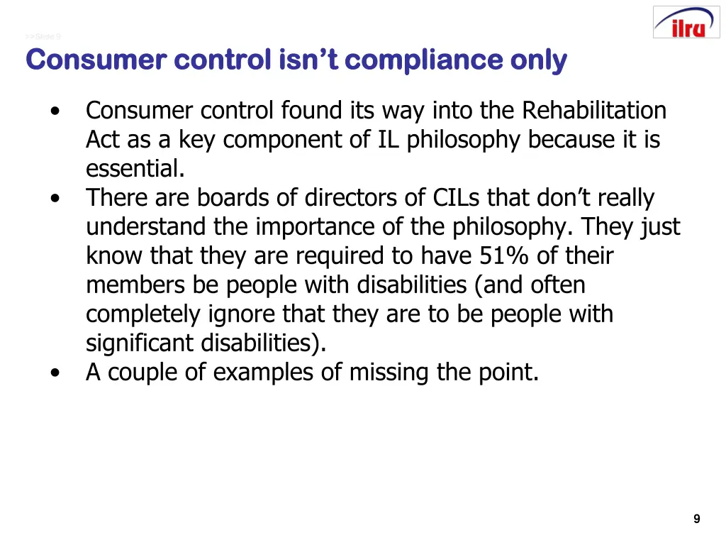 slide 9 slide 9 consumer control isn t compliance