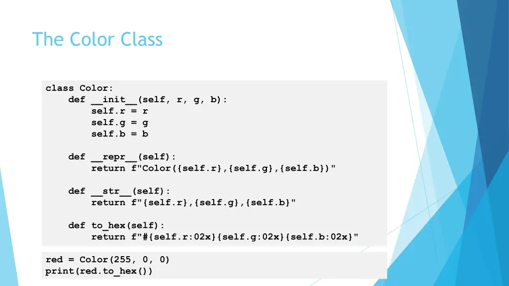 the color class
