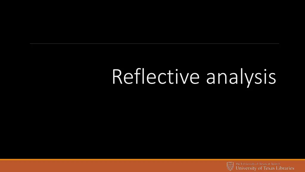 reflective analysis