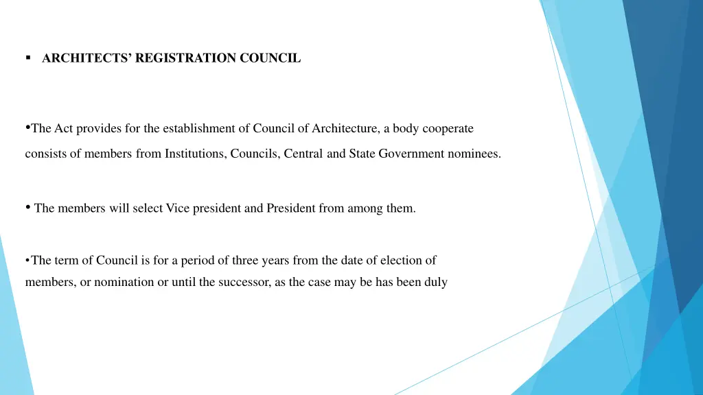 architects registration council