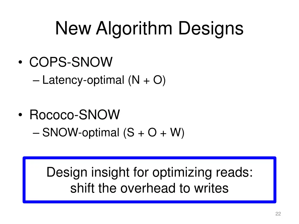 new algorithm designs