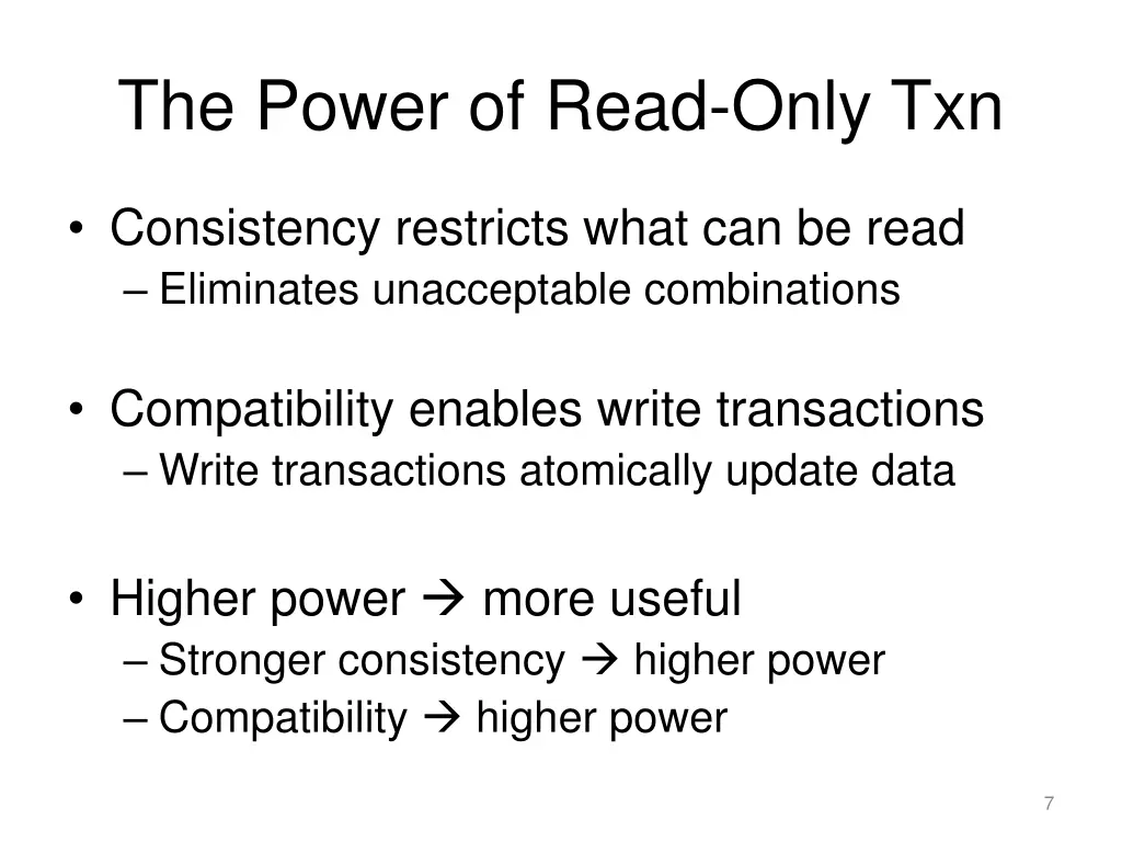 the power of read only txn