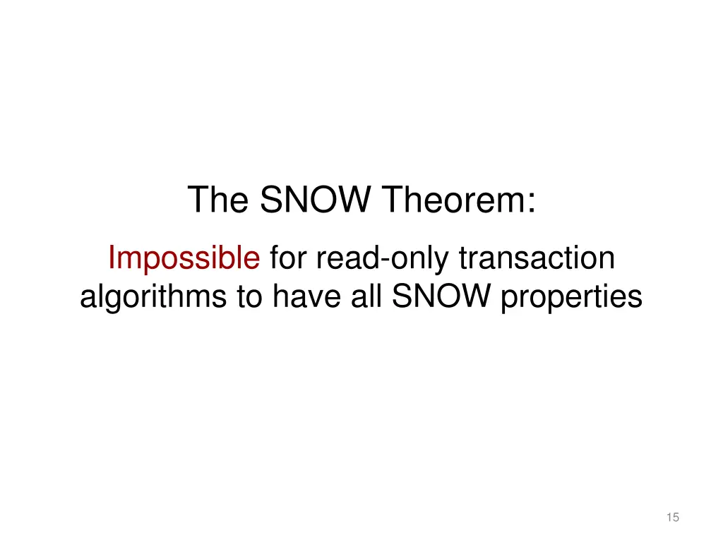the snow theorem