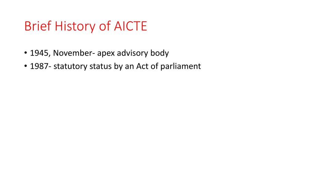 brief history of aicte