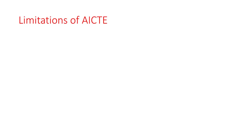 limitations of aicte