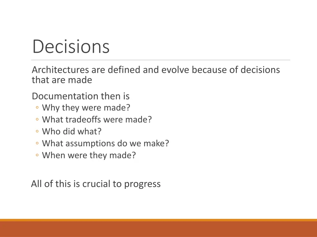 decisions