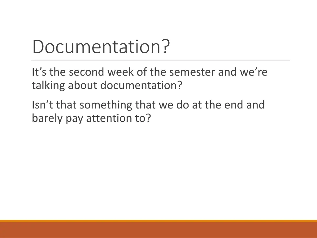 documentation