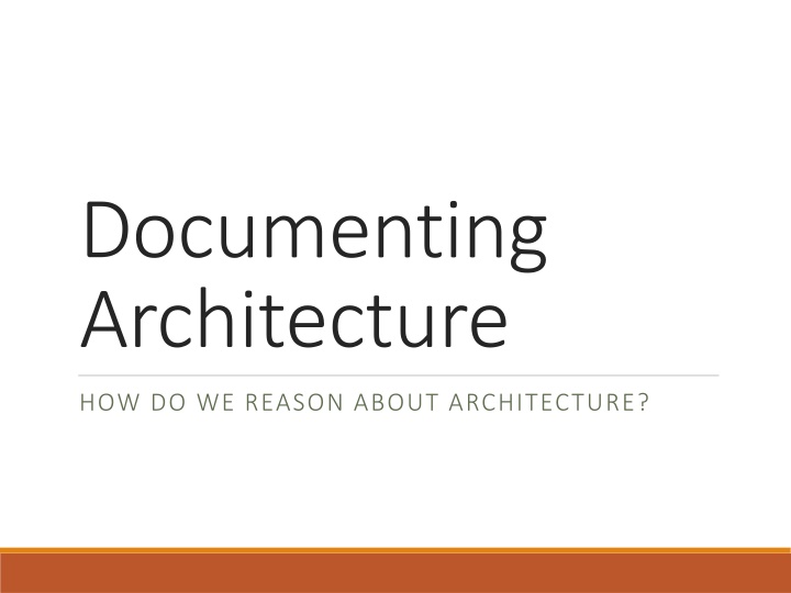 documenting architecture