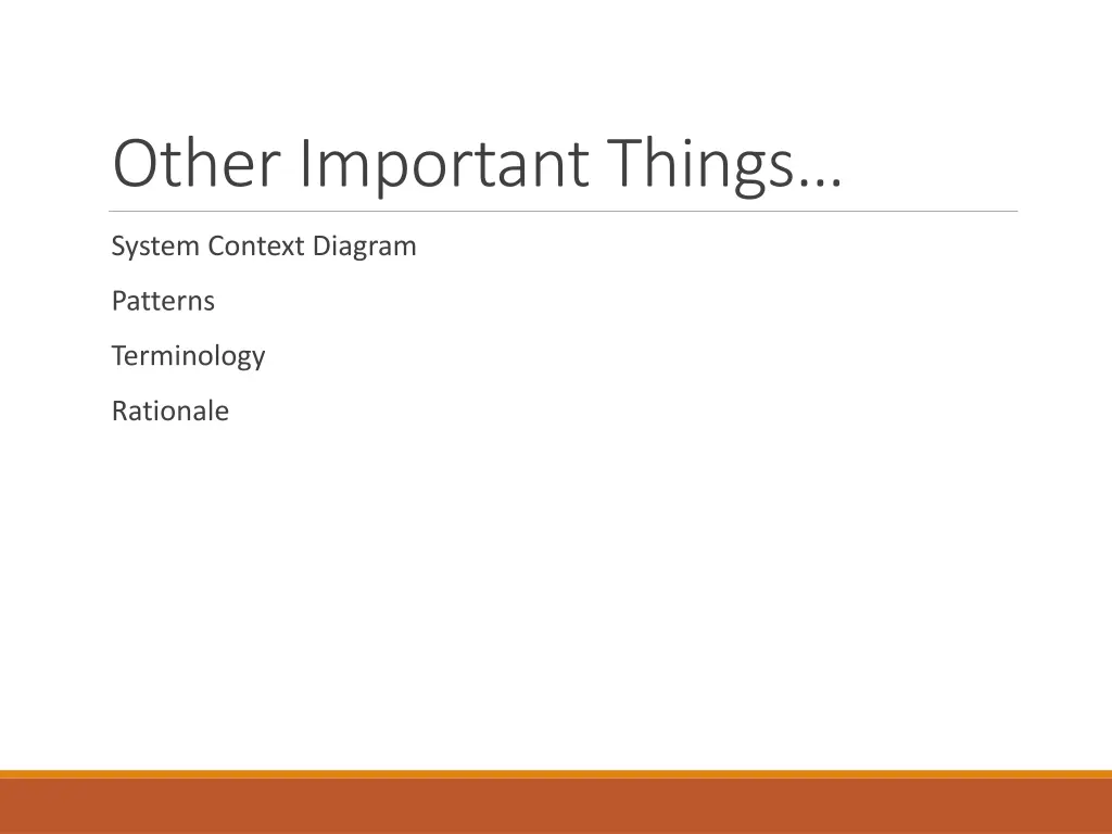 other important things