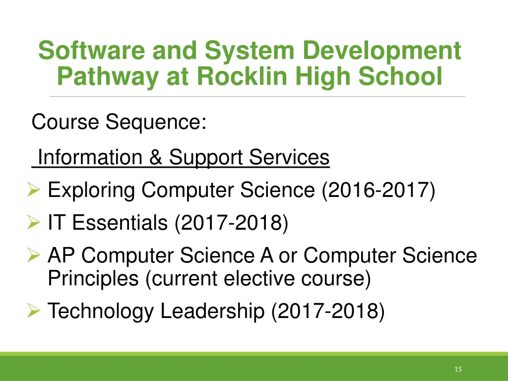 software and system development pathway