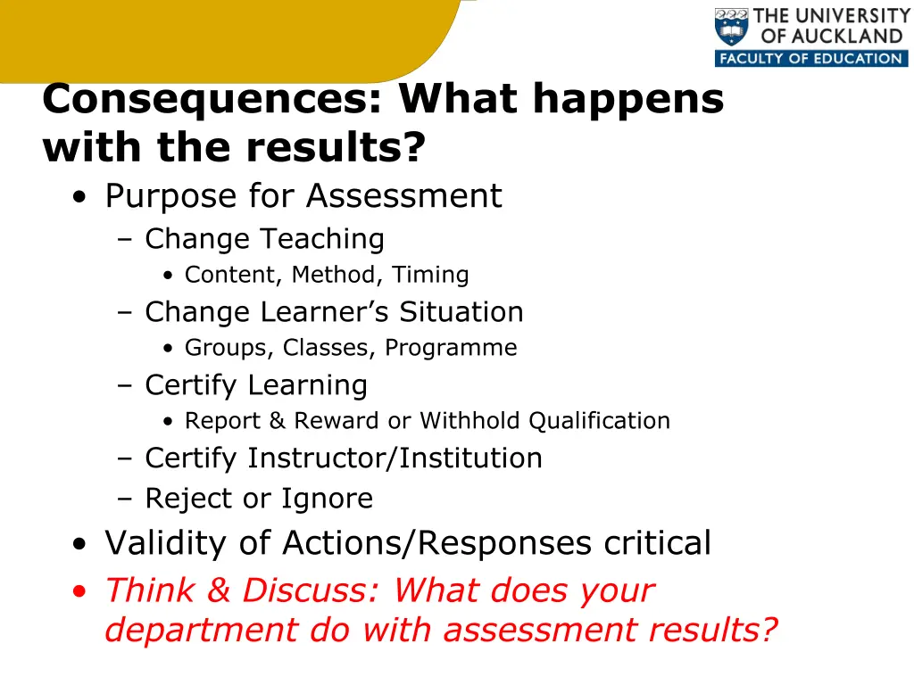 consequences what happens with the results