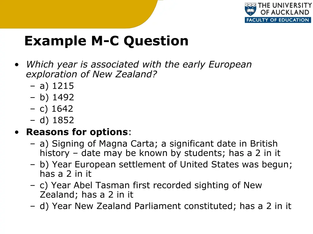 example m c question