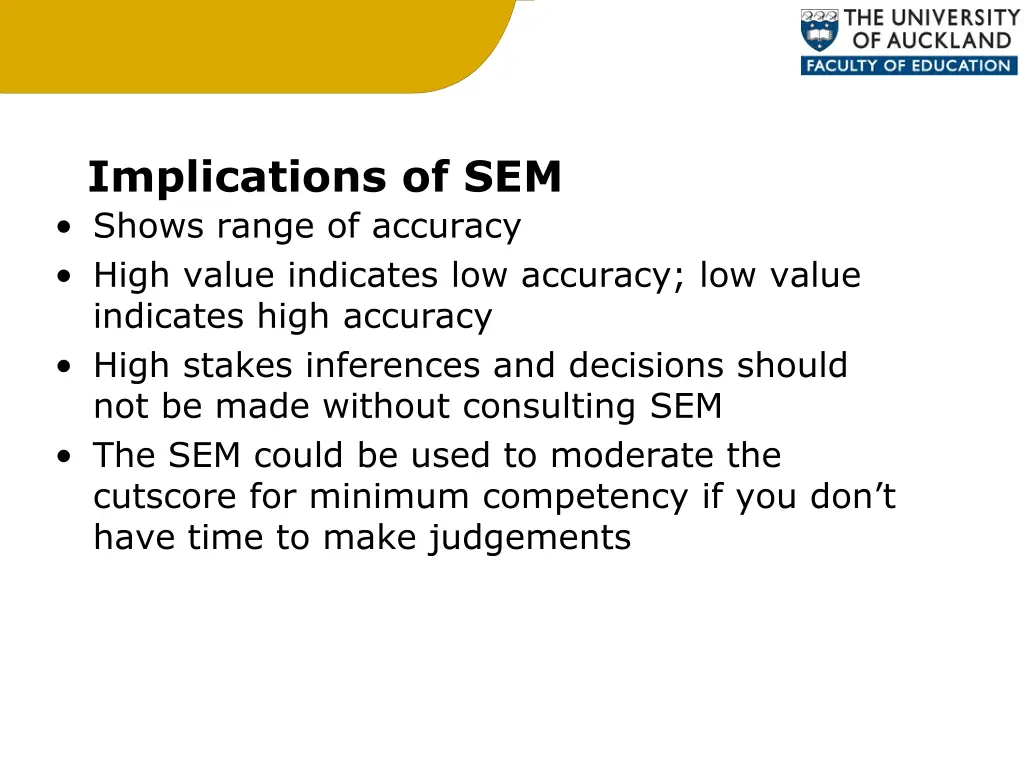 implications of sem shows range of accuracy high