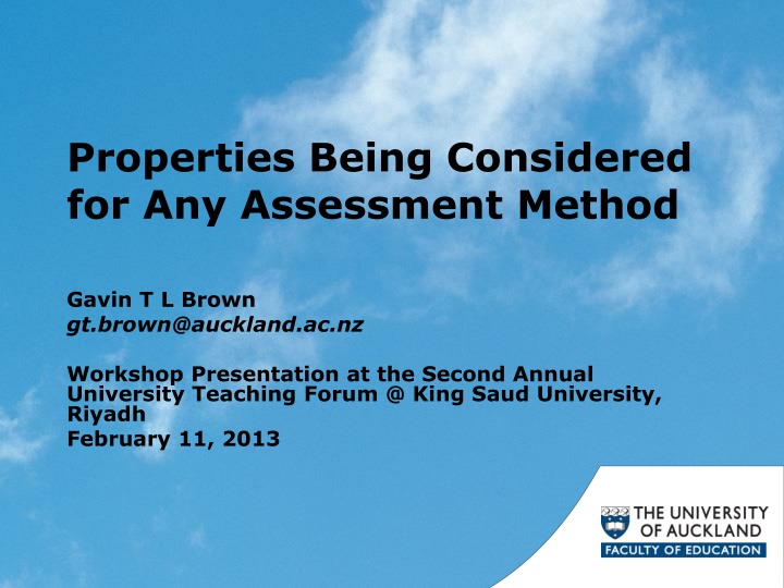 properties being considered for any assessment