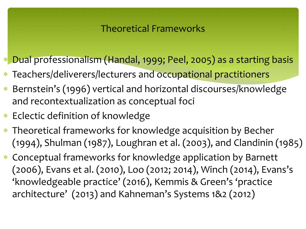 theoretical frameworks