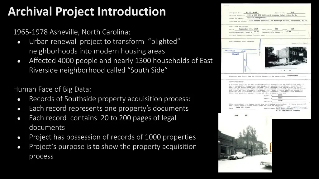 archival project introduction