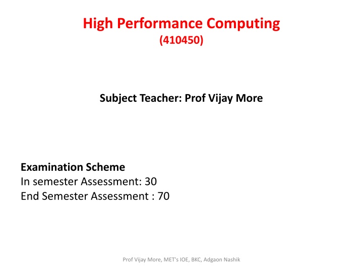 high performance computing 410450