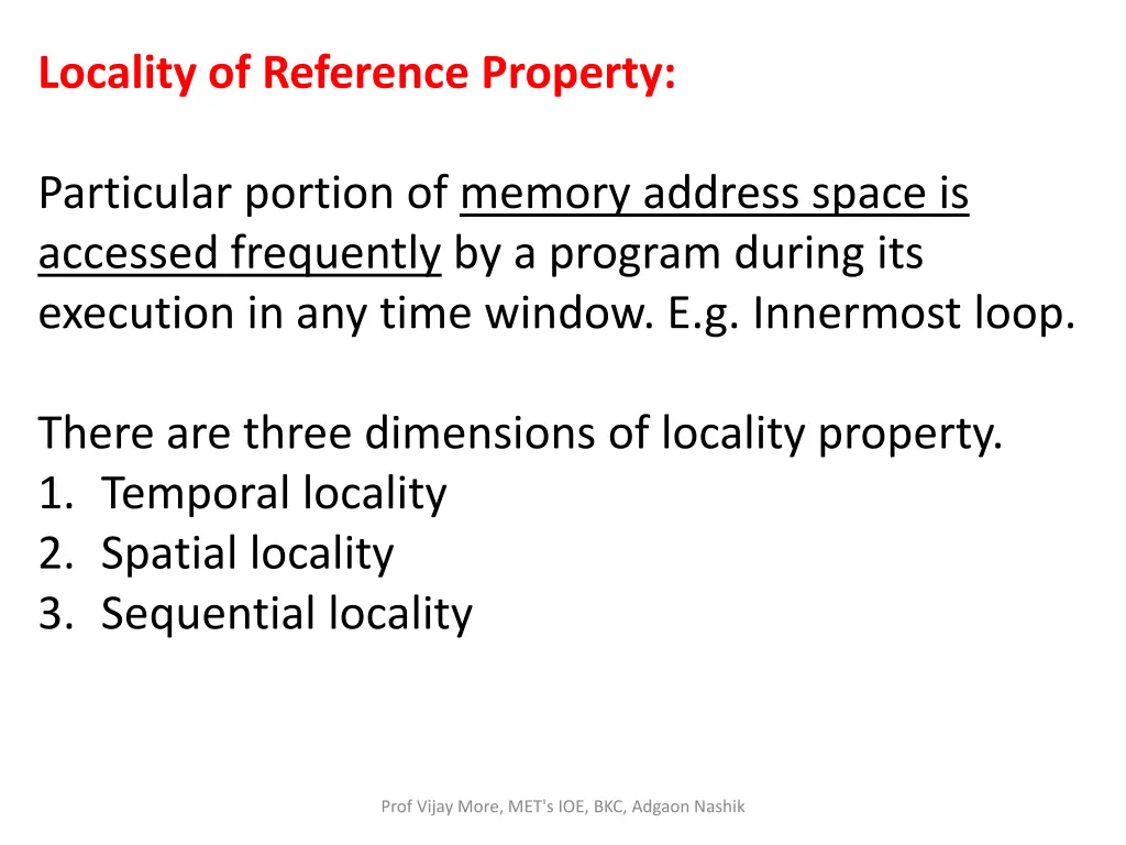 locality of reference property