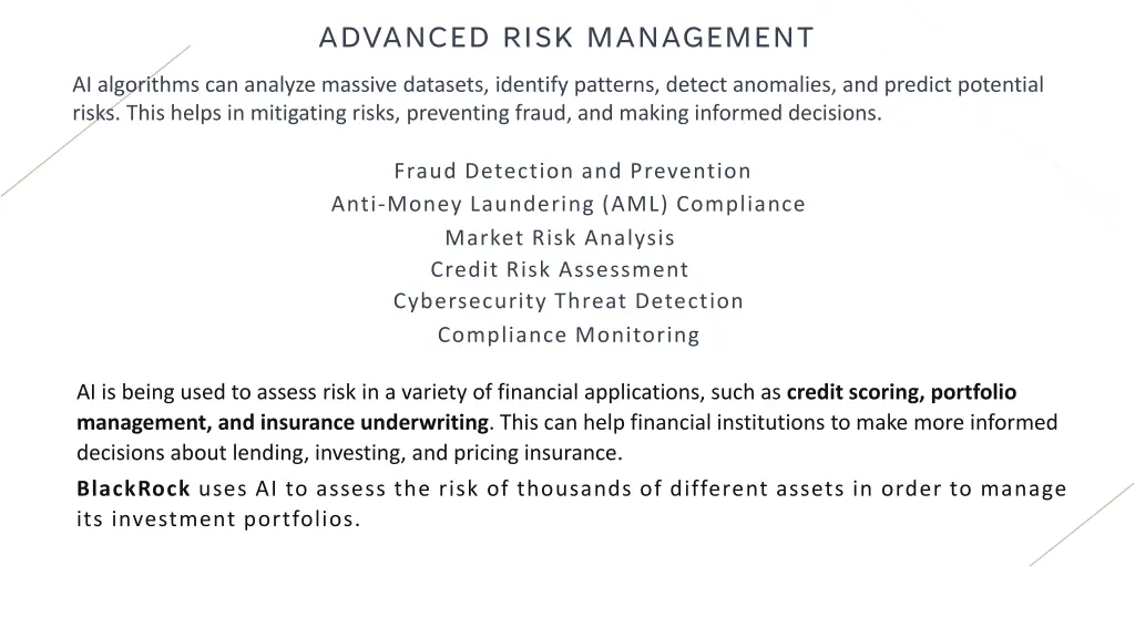 advanced risk management