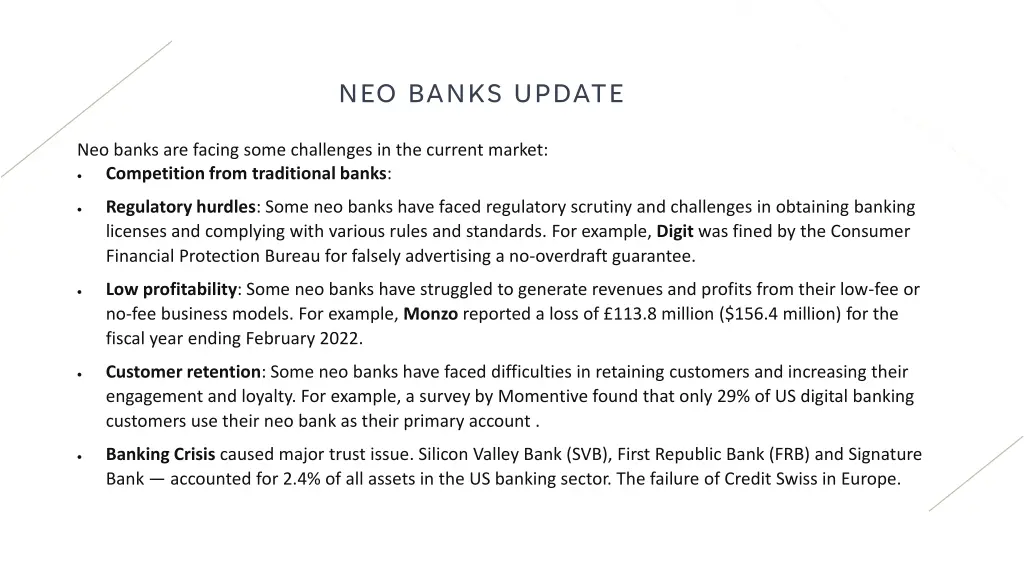 neo banks update