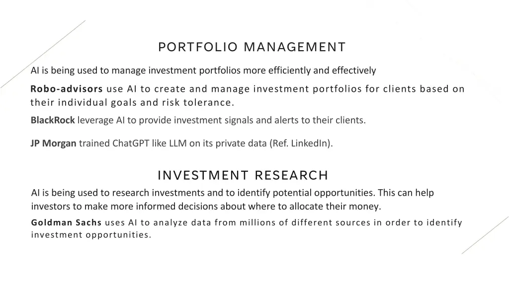 portfolio management