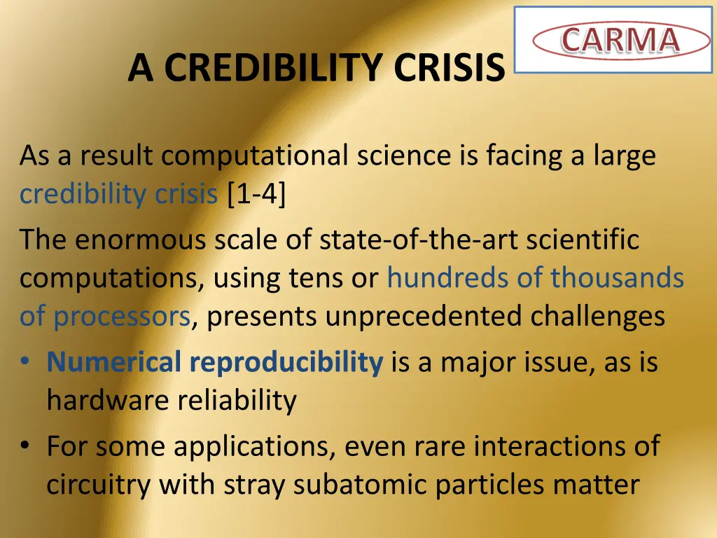 a credibility crisis